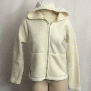 Ladies Patagonia Hooded Synchilla Jacket Ivory MED